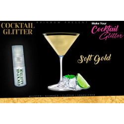 Glitzy Cocktail Glitter and Sparkling Effect | Edible | Soft Gold